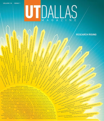 Cover of UT Dallas Magazine Spring 2023